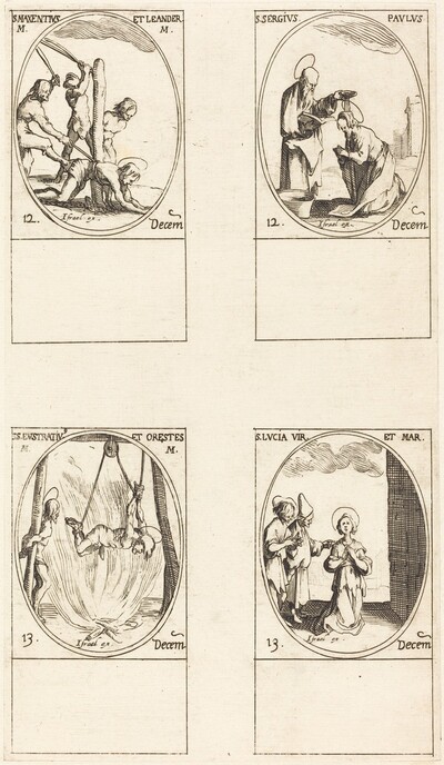 Sts. Maxentius & Leander; Sts. Sergius & Paul; Sts. Eustratius & Orestes; St. Lucy