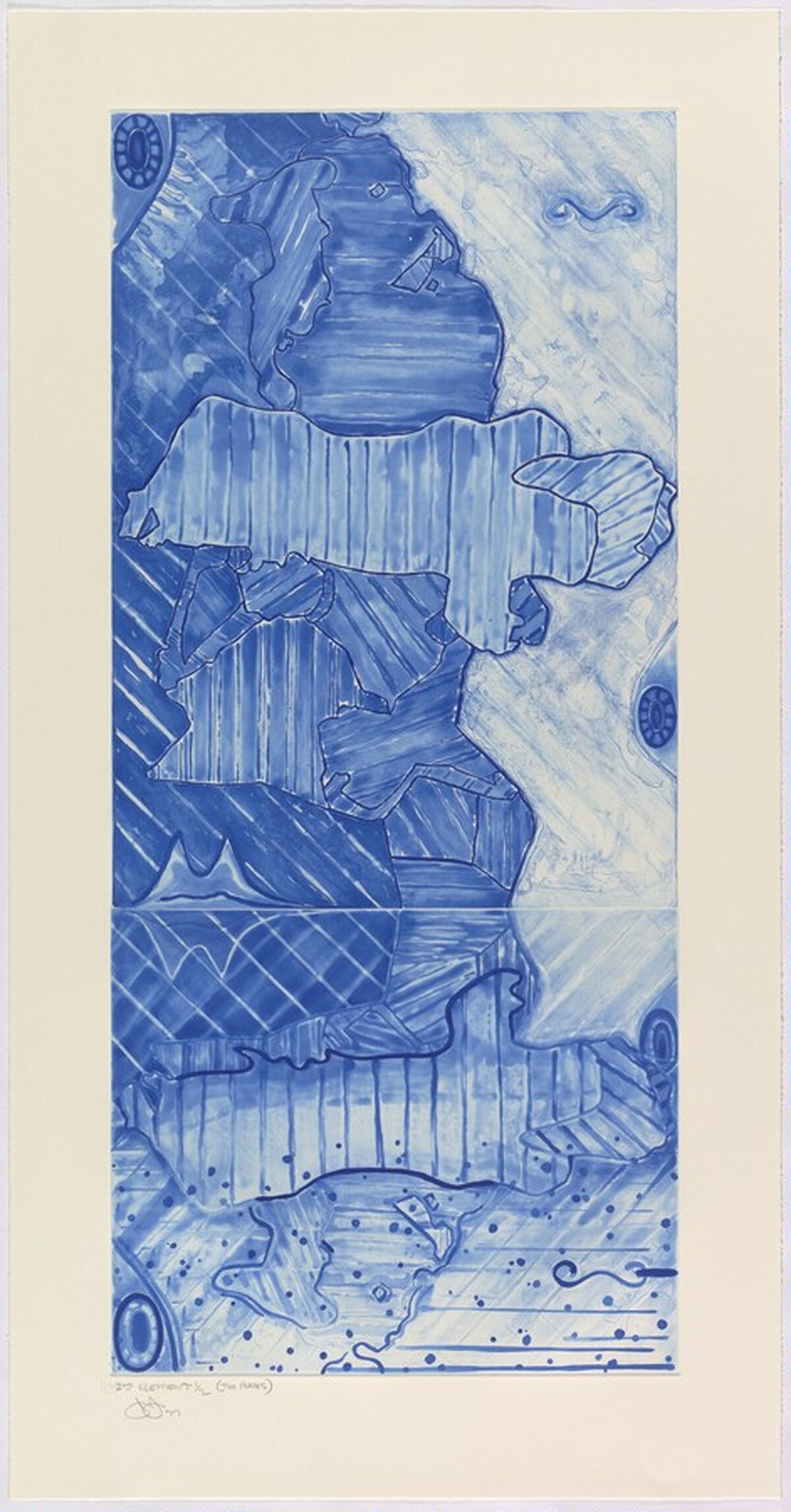 Green Angel 2 [2nd element proof] by Jasper Johns