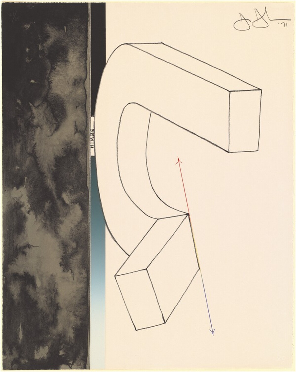 Bent "U" by Jasper Johns