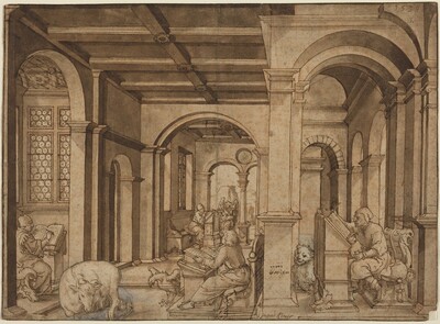 Four Evangelists in a Scriptorium
