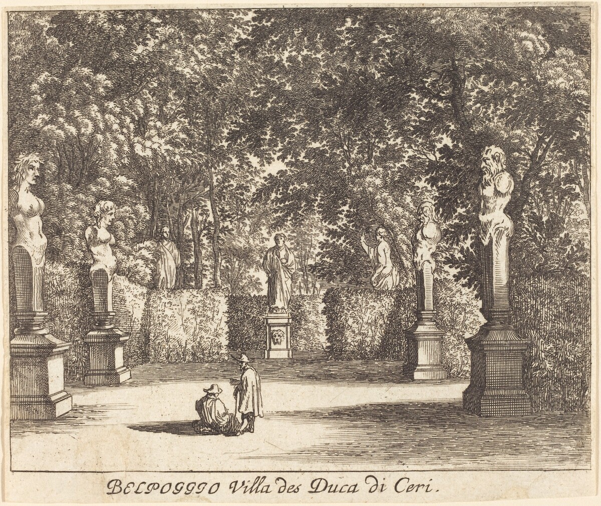 Balpoggio, Villa of Duke di Ceri by Melchior Küsel after Johann Wilhelm Baur