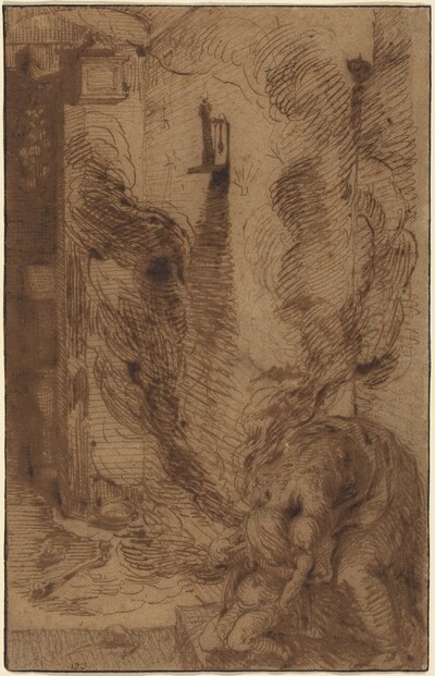 Witchcraft Scene with a Vampire [recto]