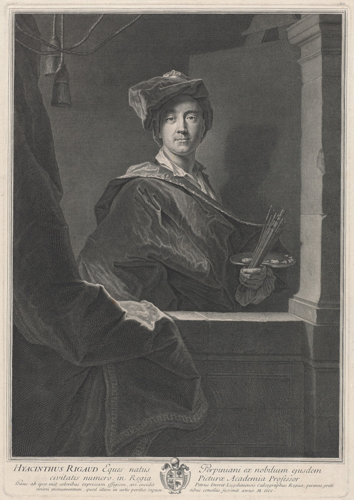 Hyacinthe Rigaud by Pierre Drevet, after Hyacinthe Rigaud