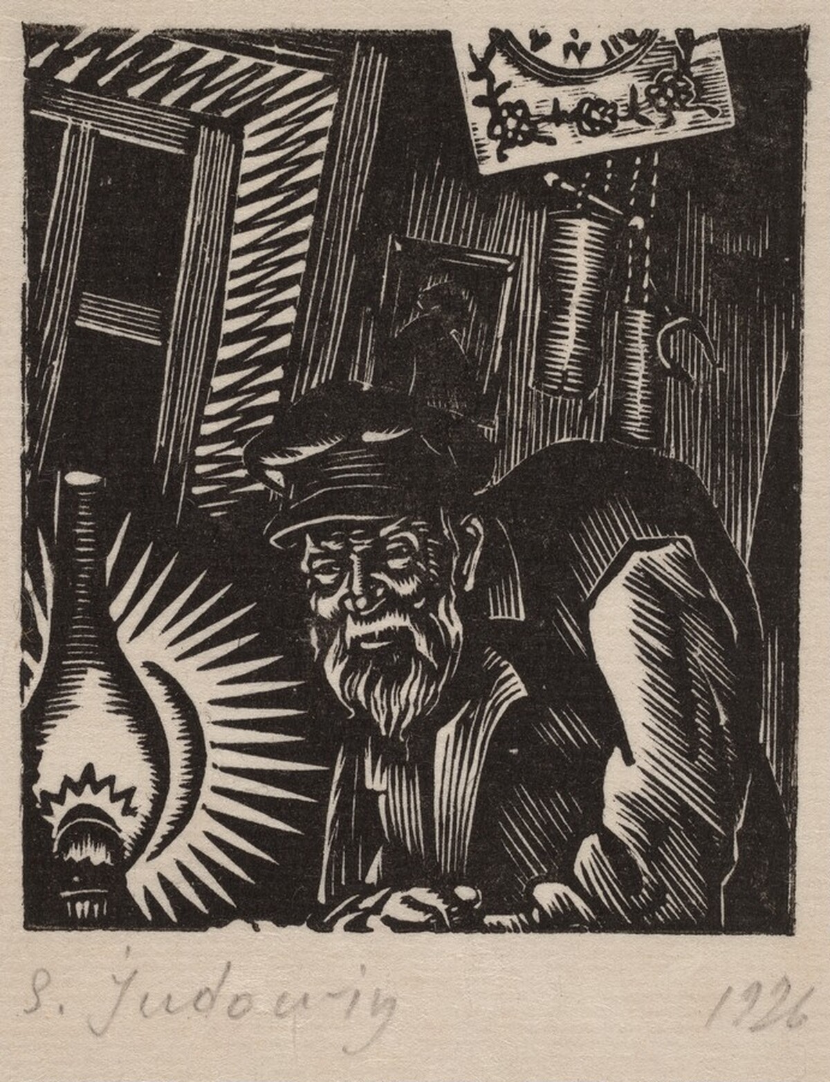Man by a Lantern by Solomon Borisovich Judovin