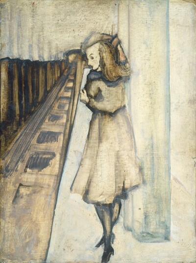 Untitled (woman in subway)