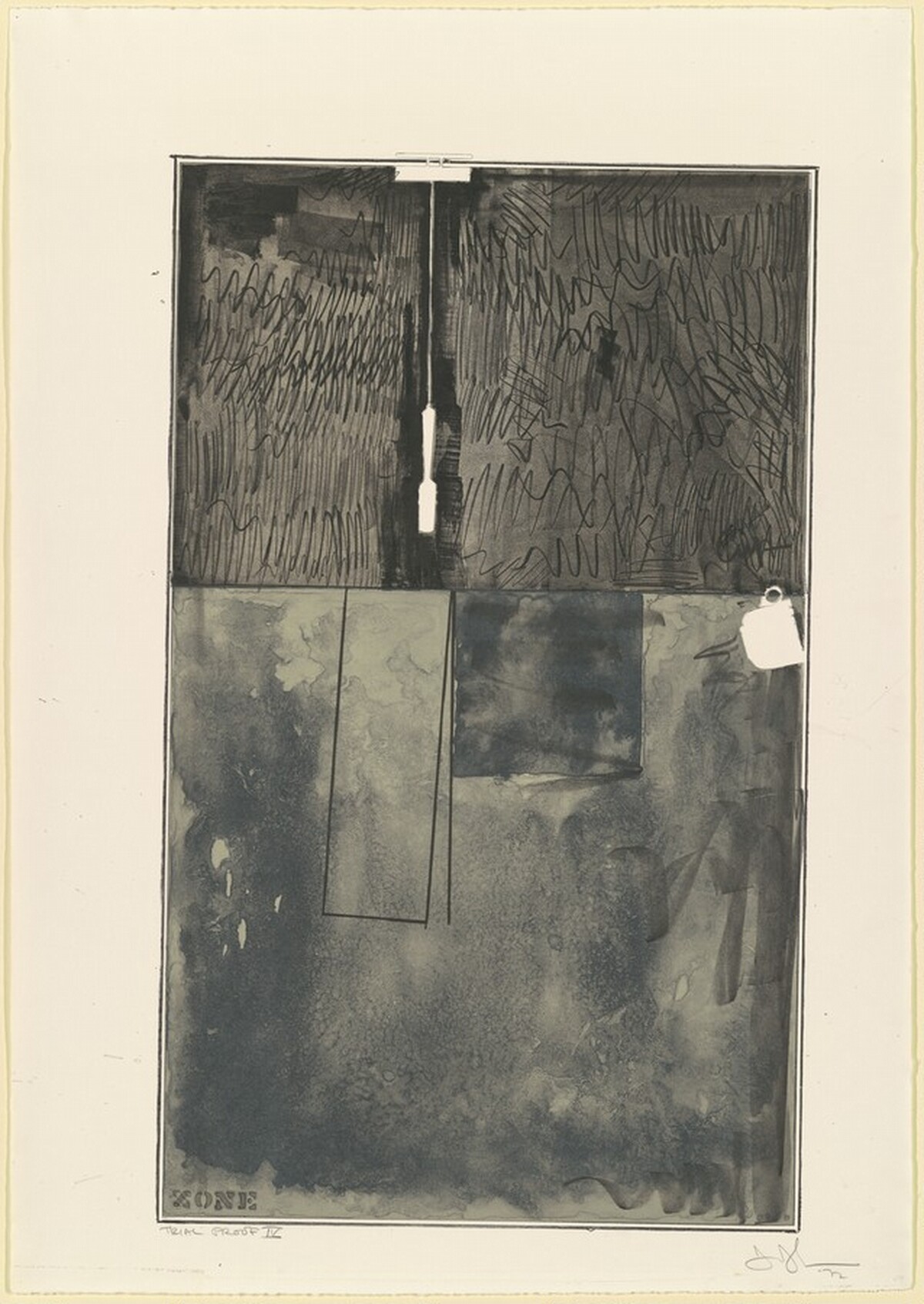 Zone [trial proof 4] by Jasper Johns