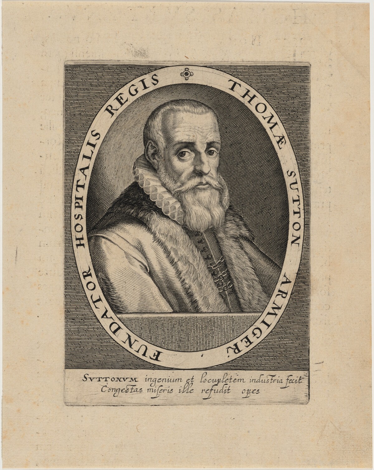Thomas Sutton, Founder of the Charterhouse by Willem de Passe and Magdalena de Passe