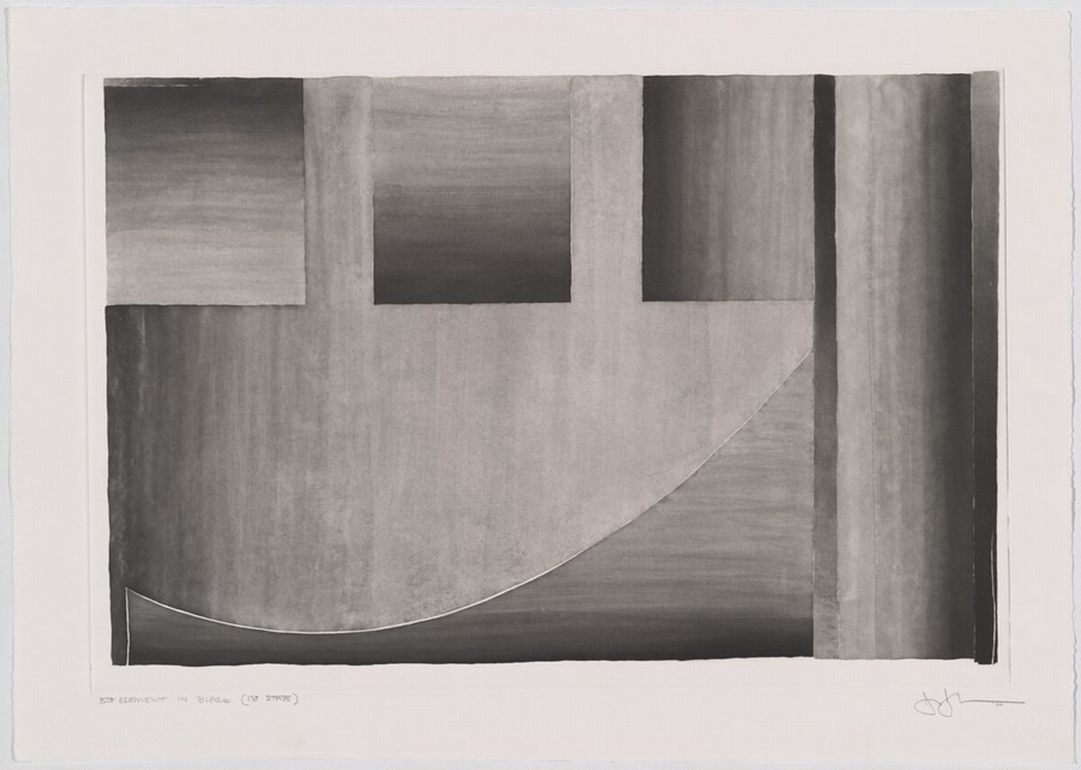 Untitled [element in black proof] by Jasper Johns