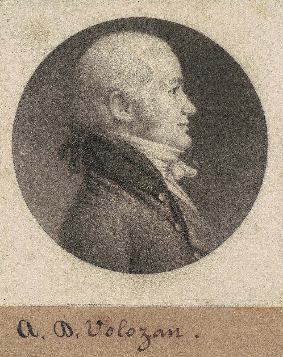 Denis A. Volozan by Charles B. J. Févret de Saint-Mémin