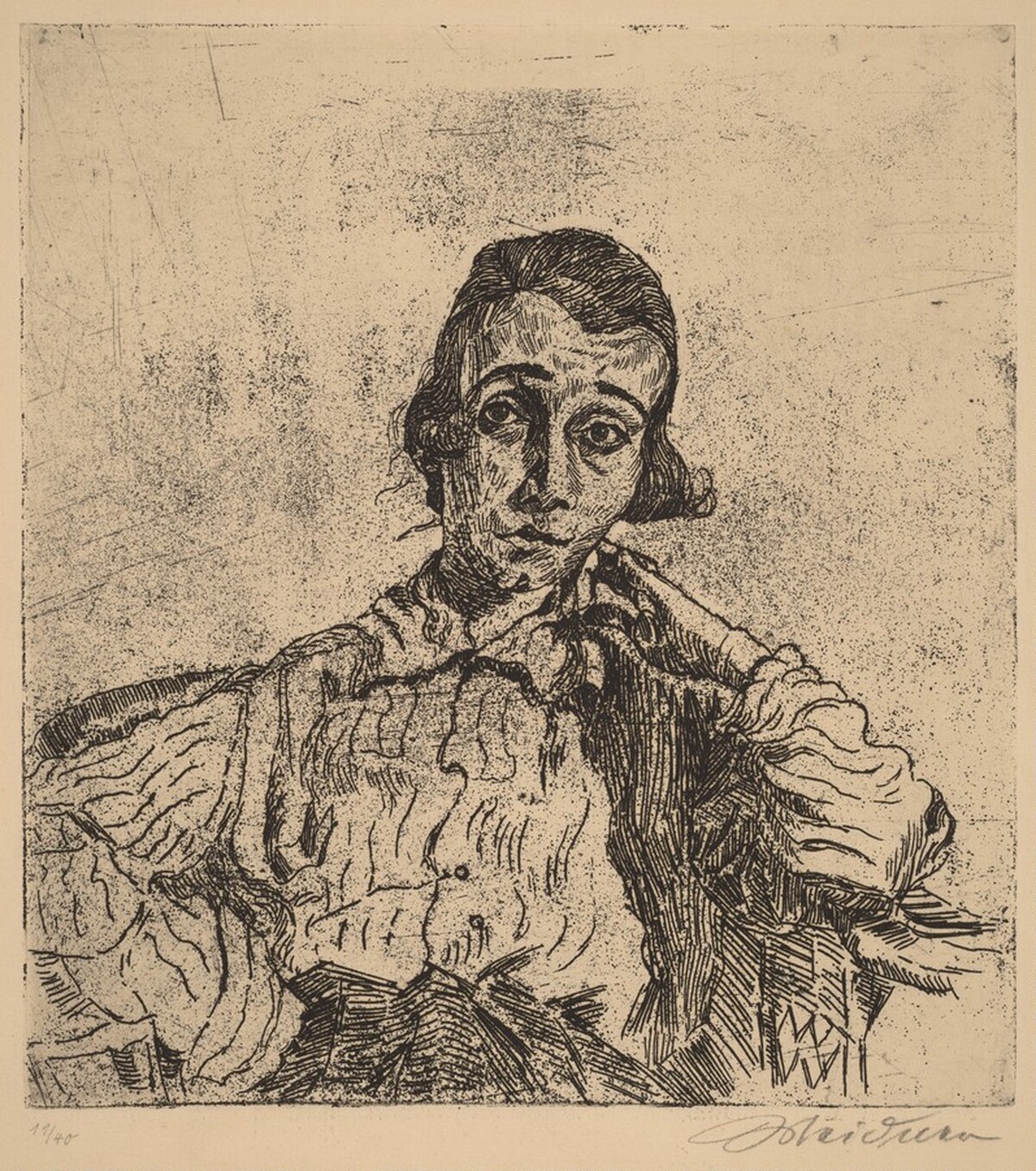 Portrait of Miss N. (Miss Nenninger V) by Ludwig Meidner