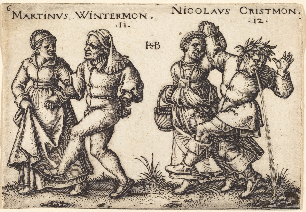 November and December by Sebald Beham