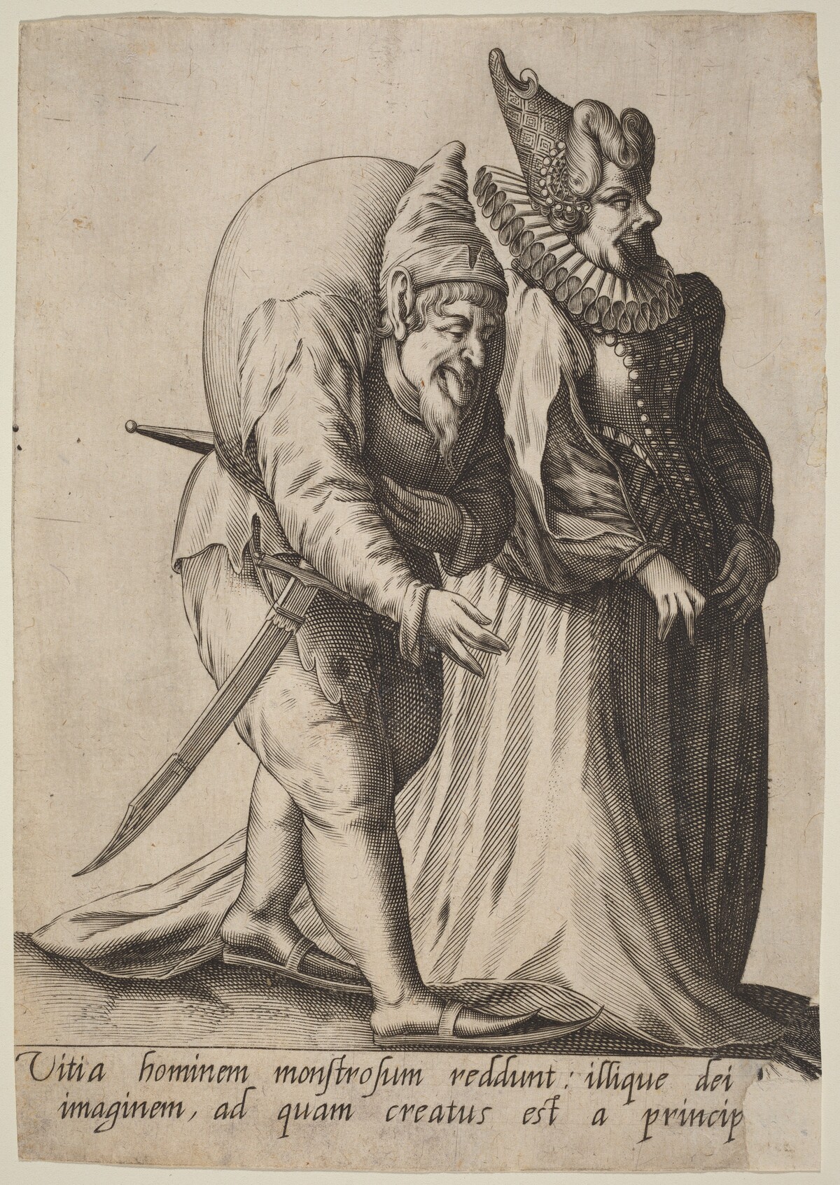 Vitia hominem monstrosum... by Robert Boissard after Jean-Jacques Boissard