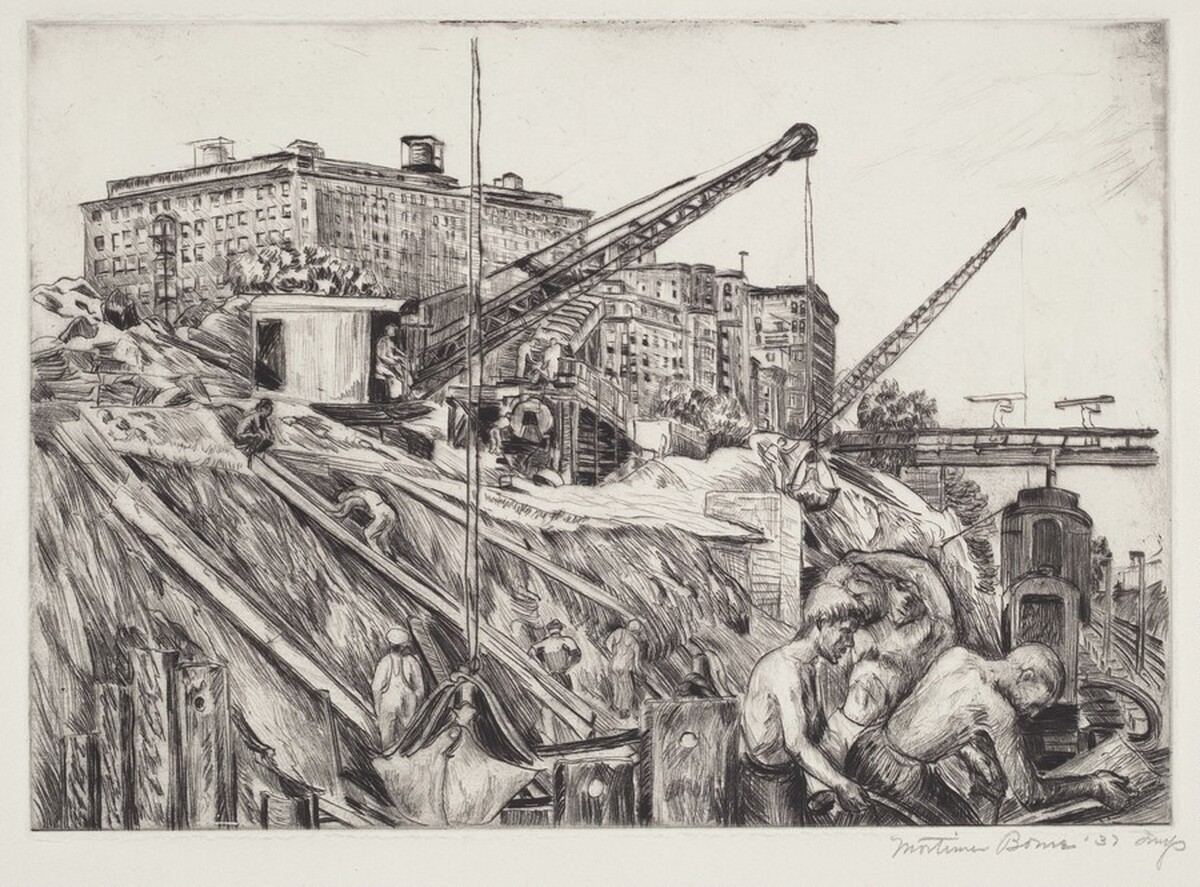 Construction of West Side Highway by Mortimer Borne
