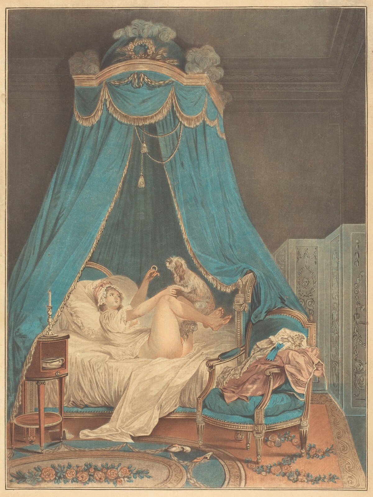 Le petit favori by Jean-Baptiste Chapuy after Nicolas Lavreince