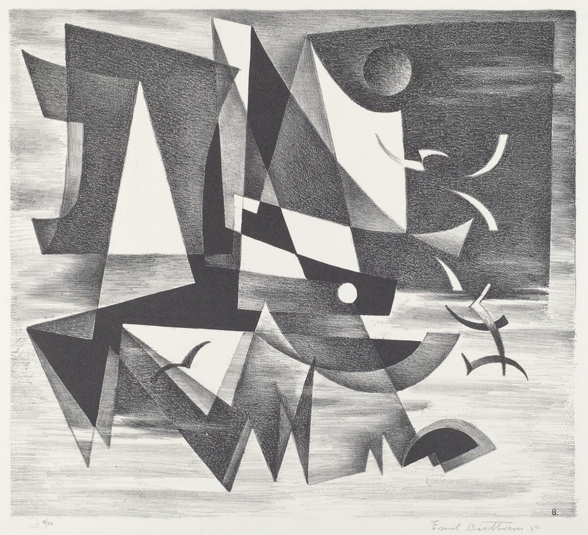 Untitled (Geometric Abstraction) by Emil Bisttram