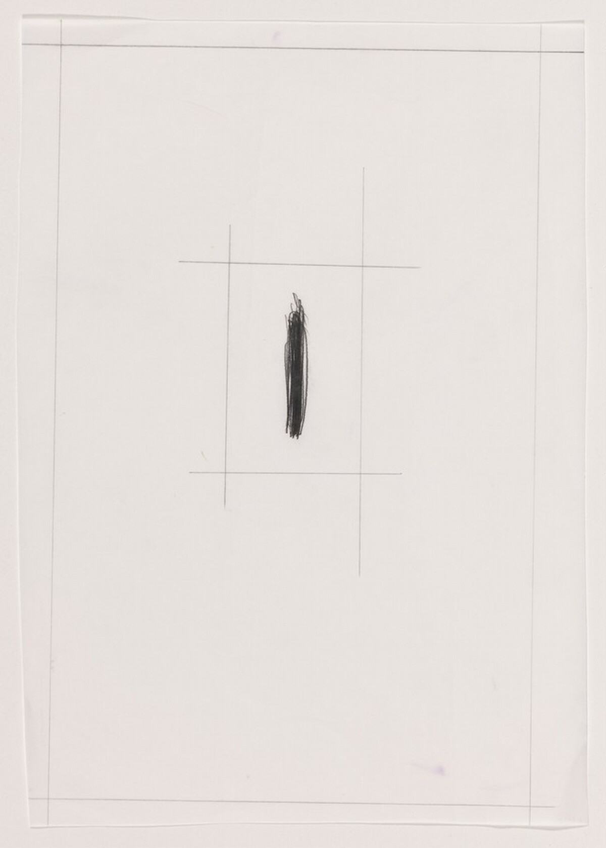 Finger Lines (Yellow) [preparatory drawing] by Tom Marioni