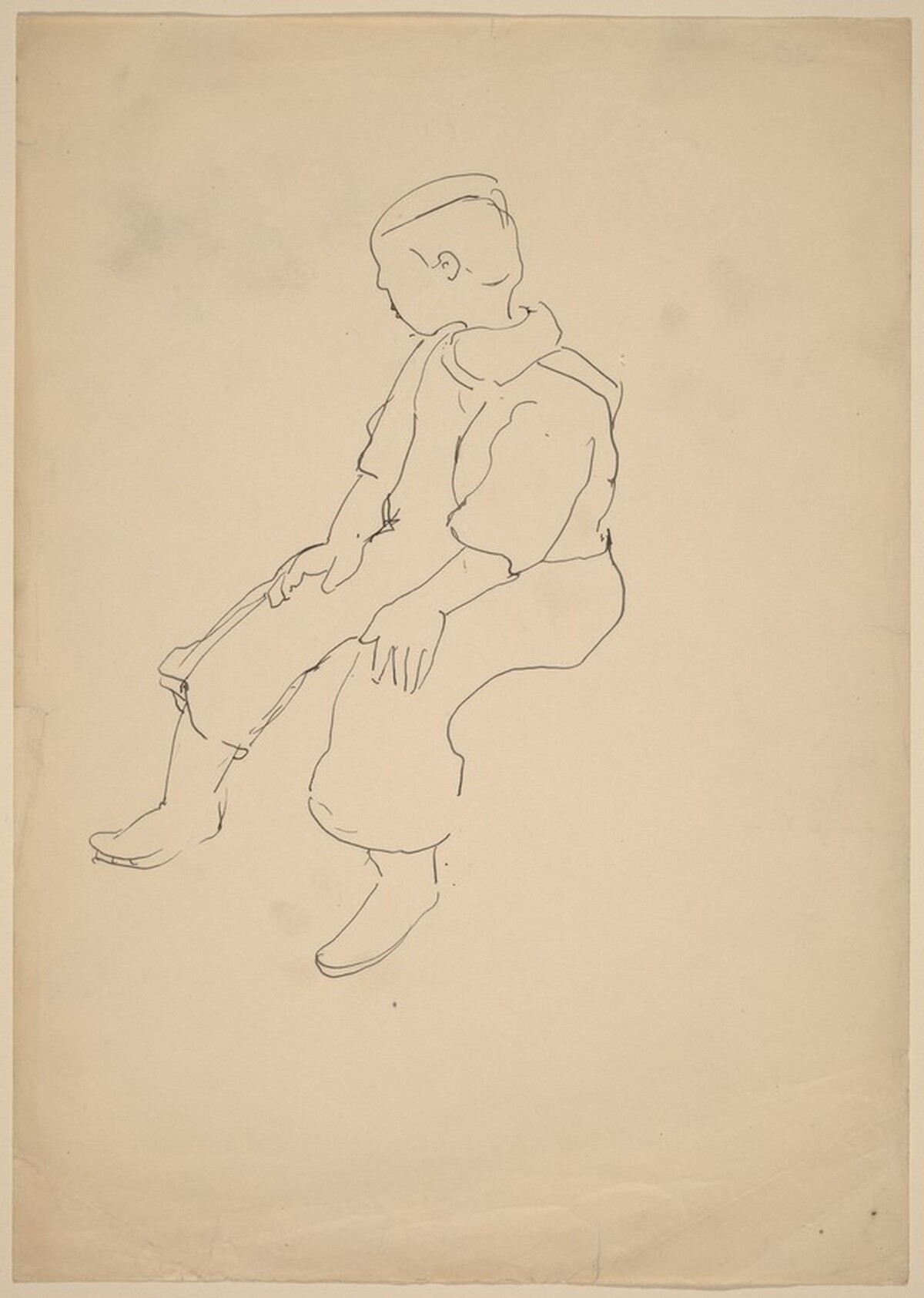 Young Boy Seated Facing Left by Mark Rothko