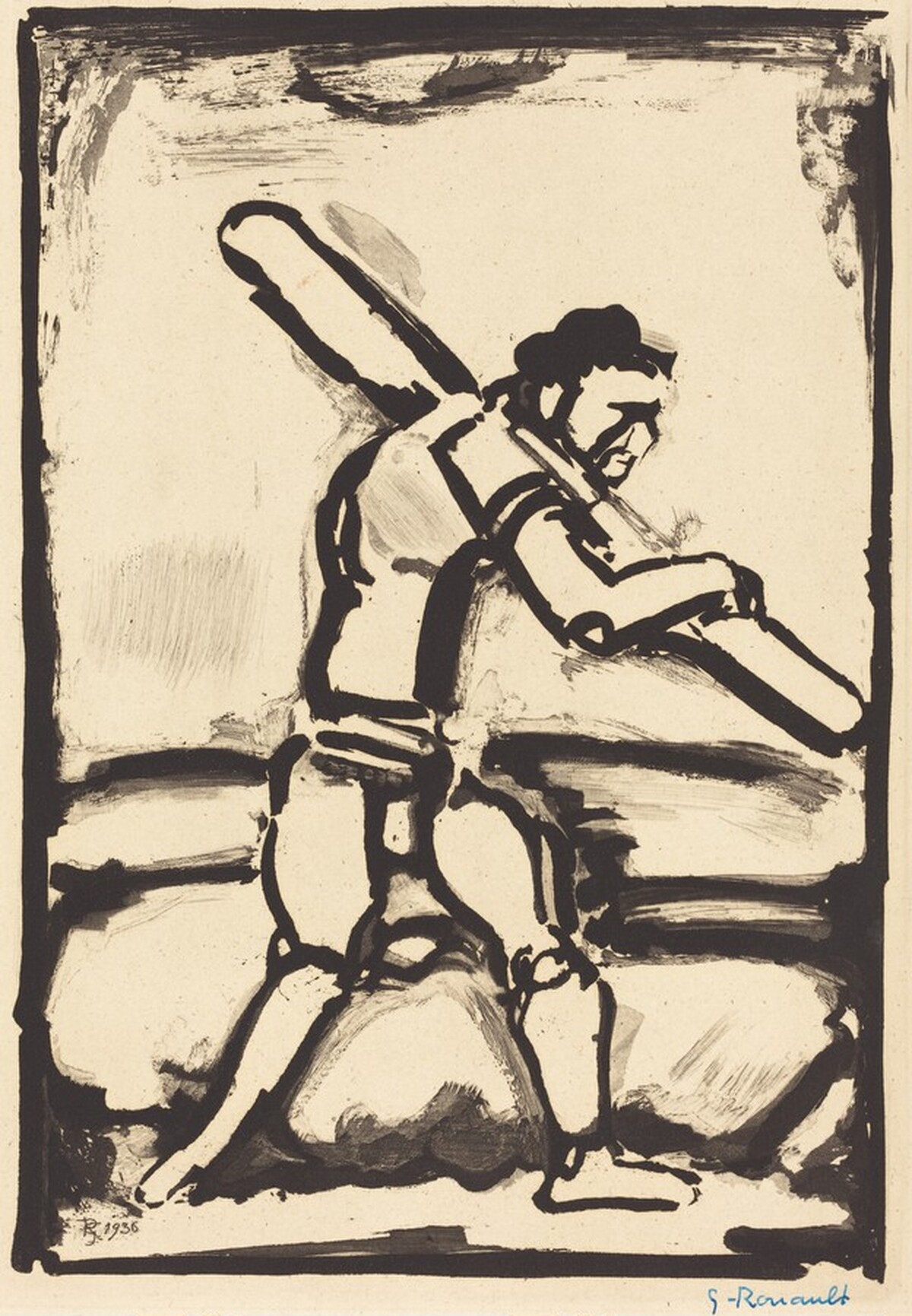 Le Vieil Homme Chemine by Georges Rouault