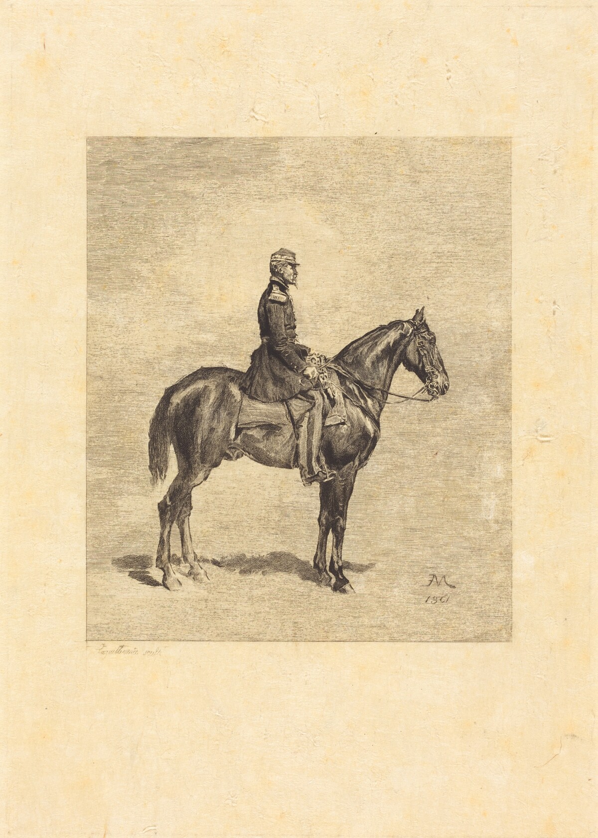 Horseman by Frédéric Auguste La Guillermie, after Jean-Louis-Ernest Meissonier