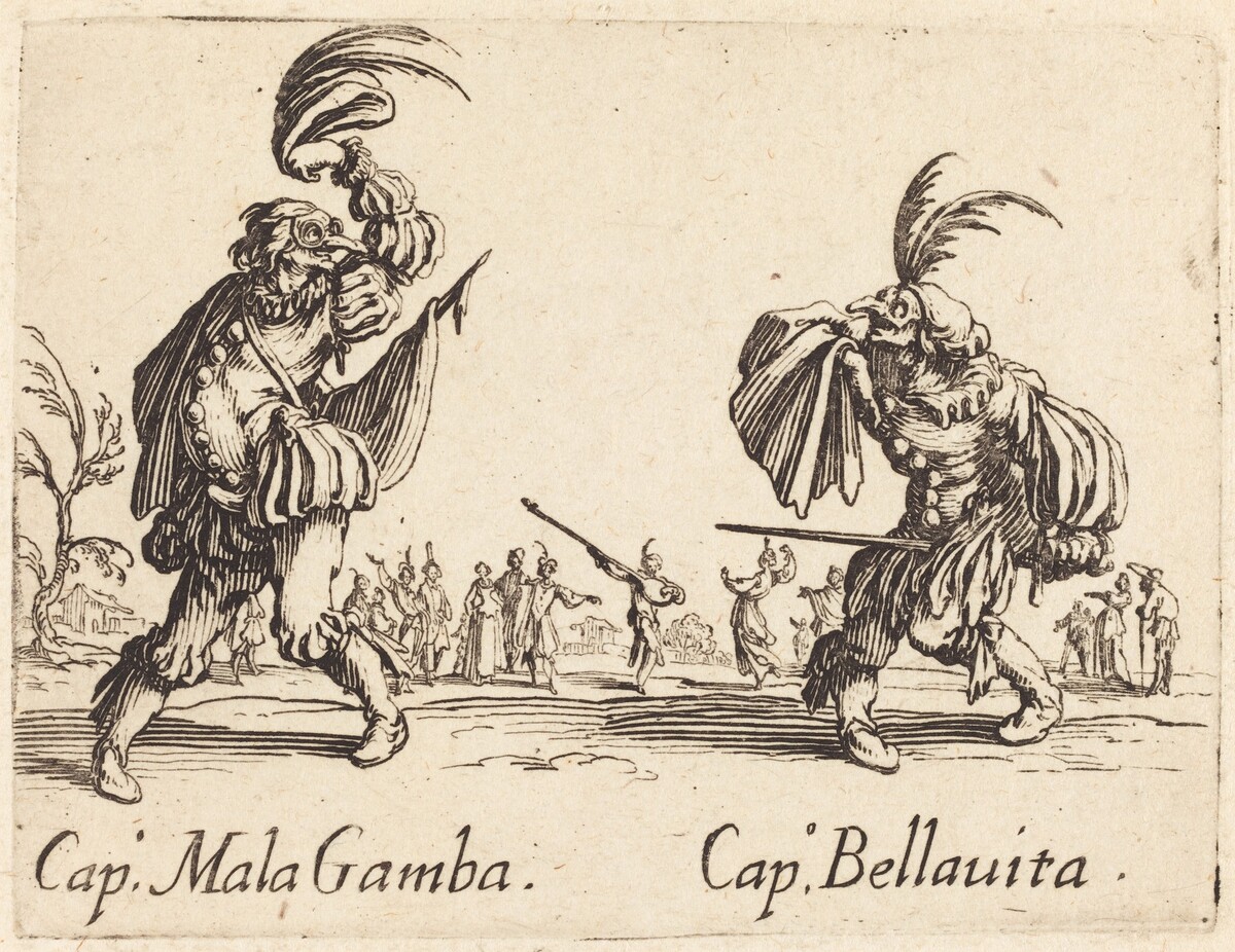 Cap. Mala Gamba and Cap. Bellavita by Jacques Callot