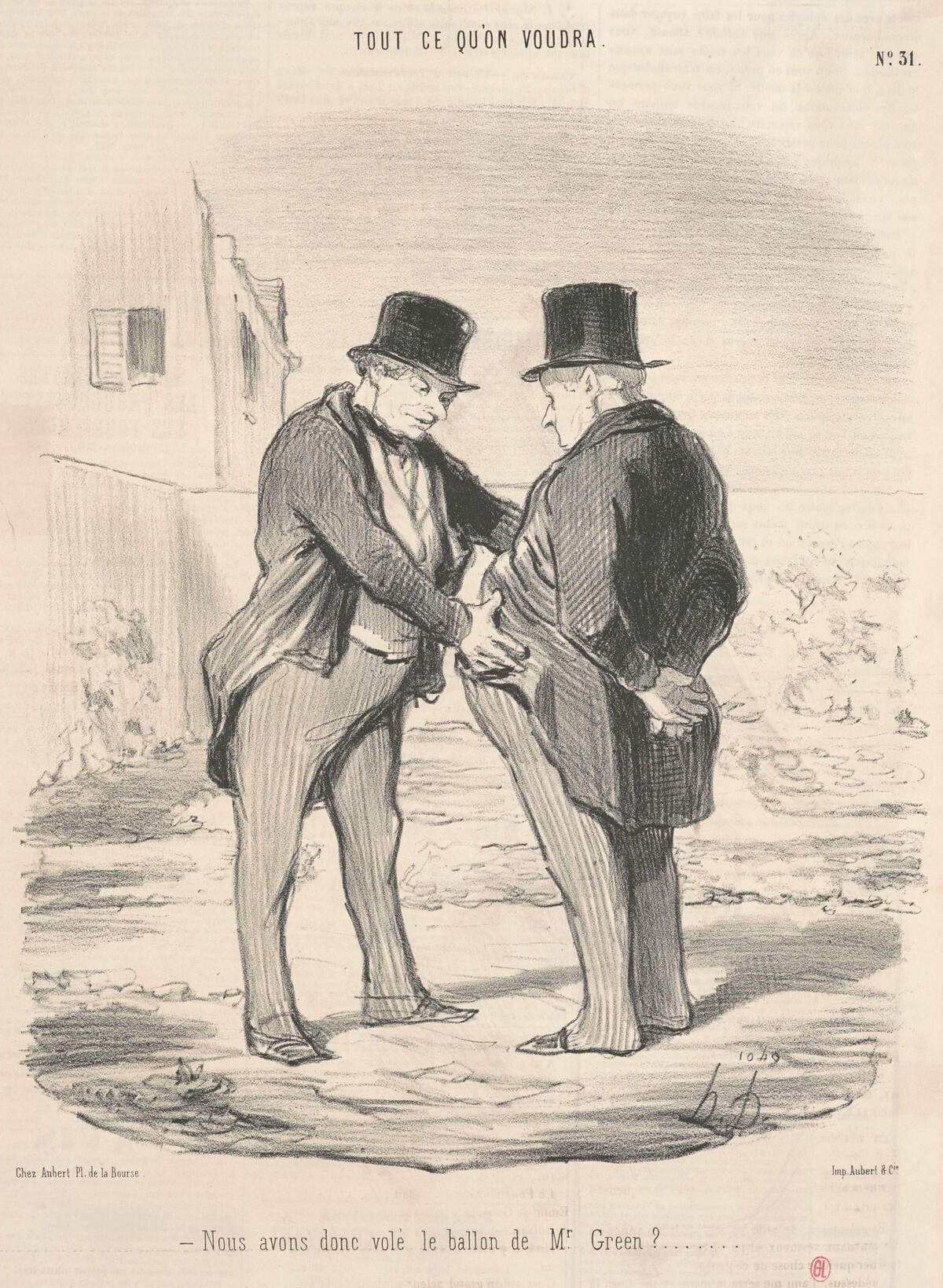 Nous avons donc volé le ballon de Mr. Green? by Honoré Daumier