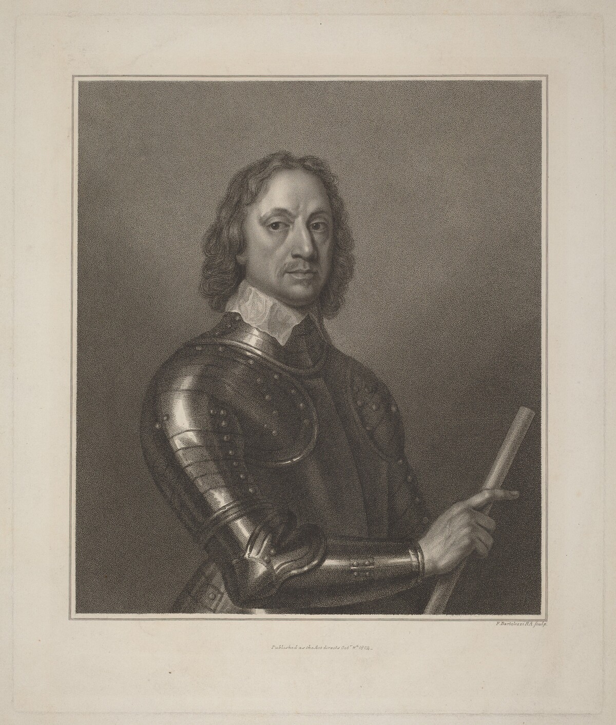 Oliver Cromwell by Francesco Bartolozzi after Robert Walker