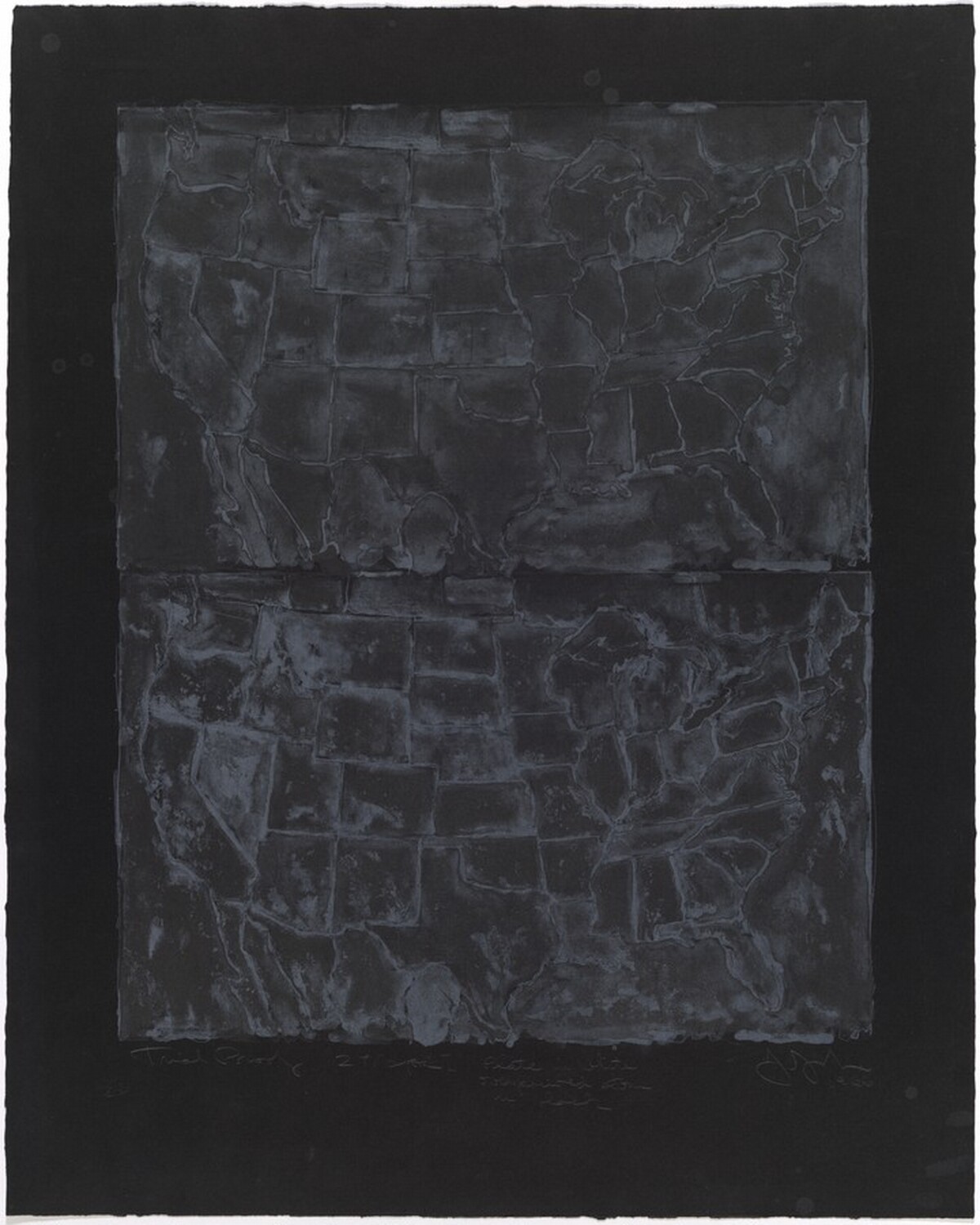 Two Maps I [trial proof] by Jasper Johns