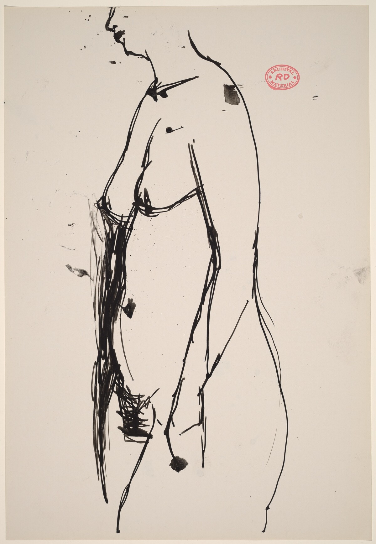 Untitled [standing female nude turned left] by Richard Diebenkorn