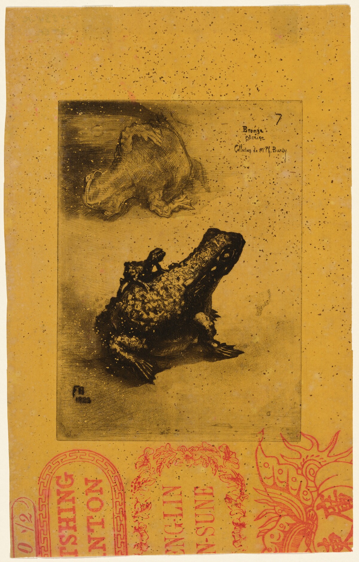 Bronze Toad (Crapaud Bronze) by Félix-Hilaire Buhot