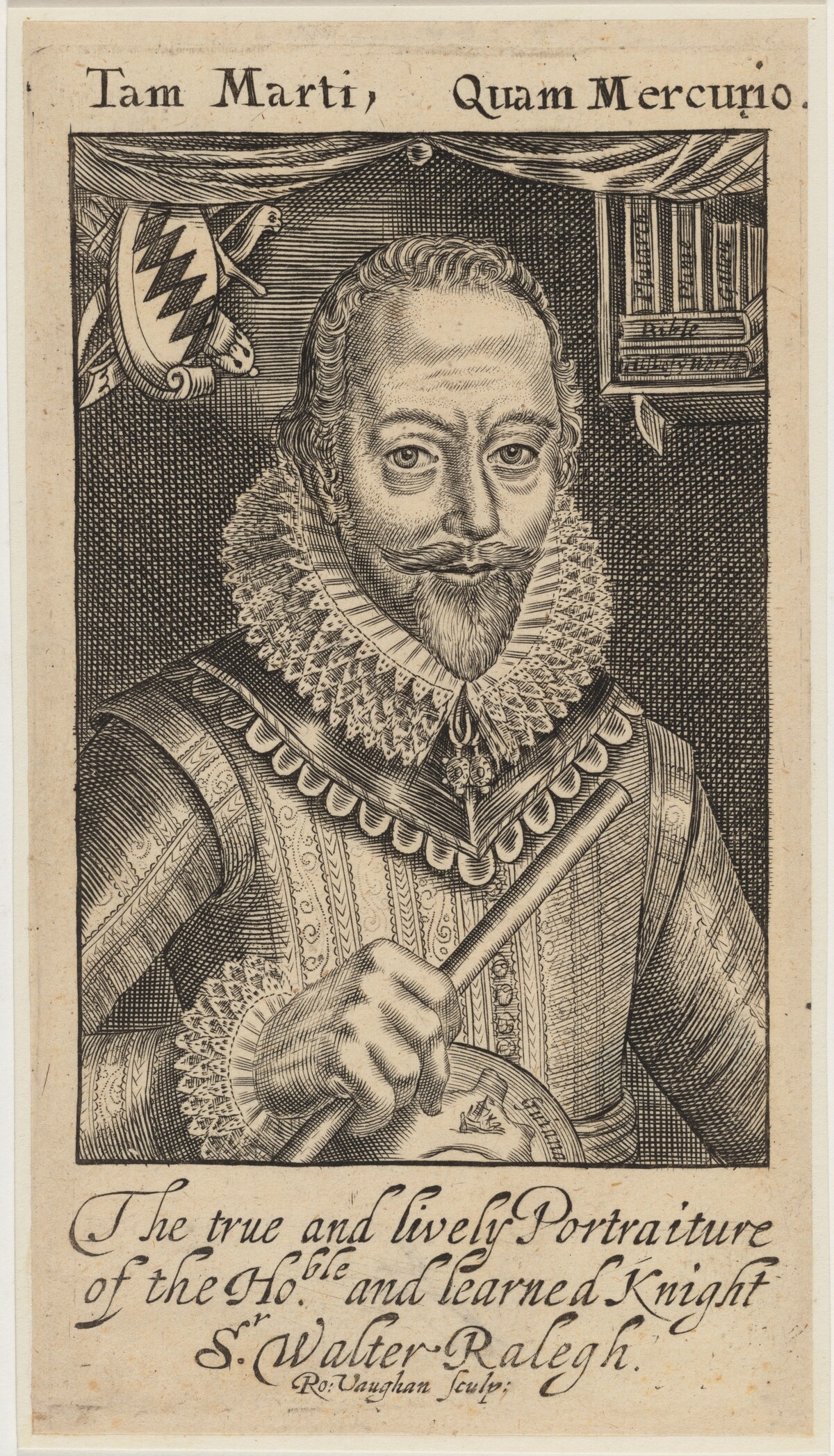 Sir Walter Raleigh by Robert Vaughan after Simon de Passe
