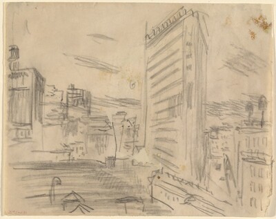 Study for "The City from Greenwich Village," I