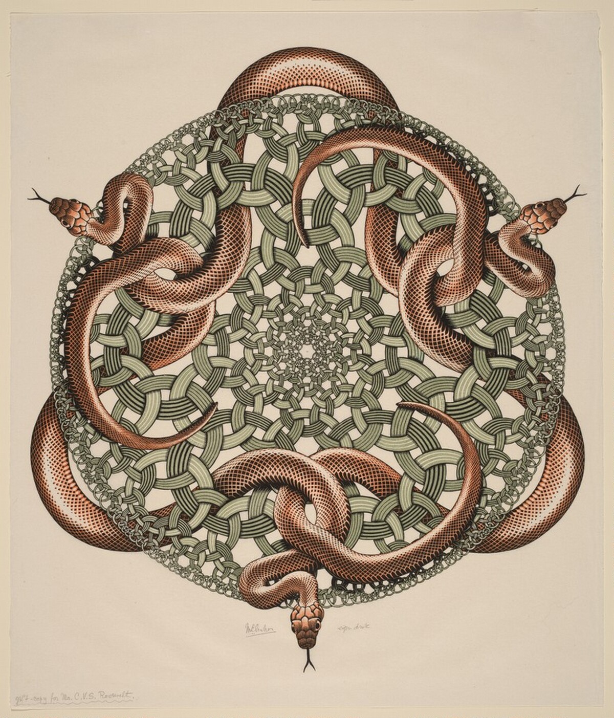 Snakes by M.C. Escher