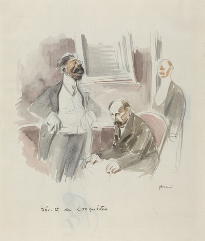 a) Récité de conquetes (recto); b) Figure Sketches (verso)