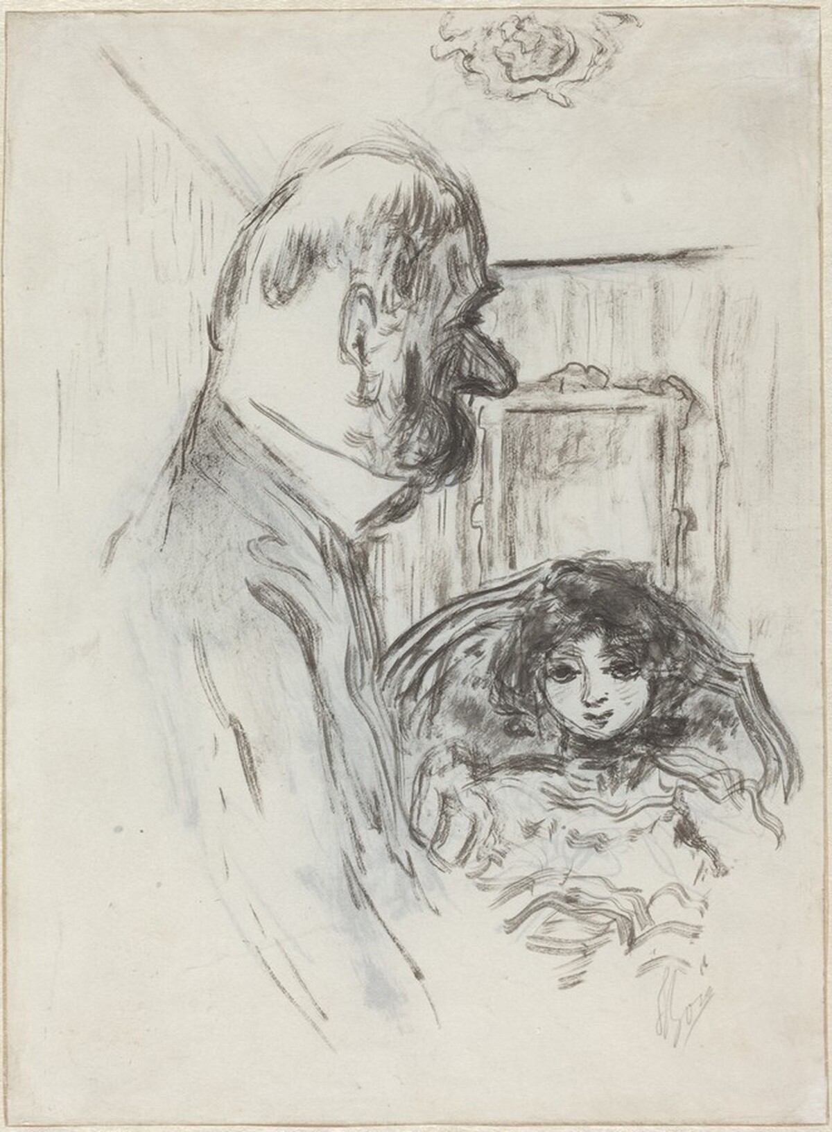 Marie and Her Protector [recto] by Pierre Bonnard