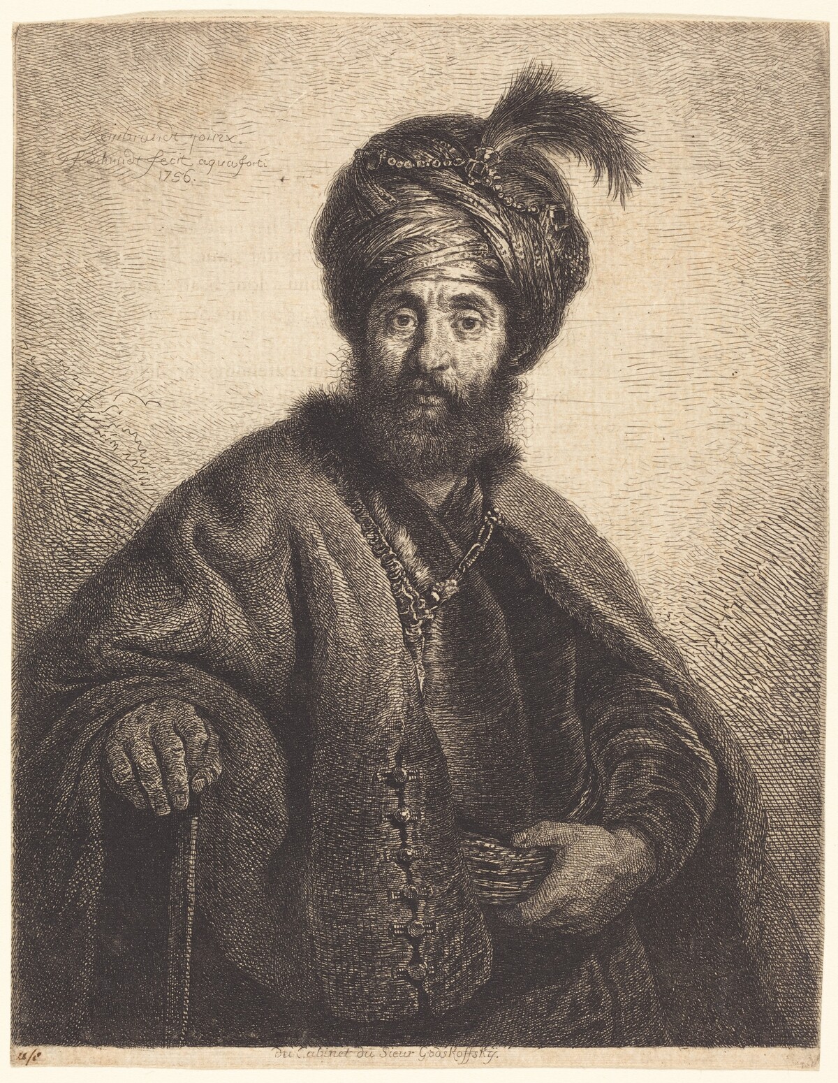 The Persian by Georg Friedrich Schmidt after Rembrandt van Rijn