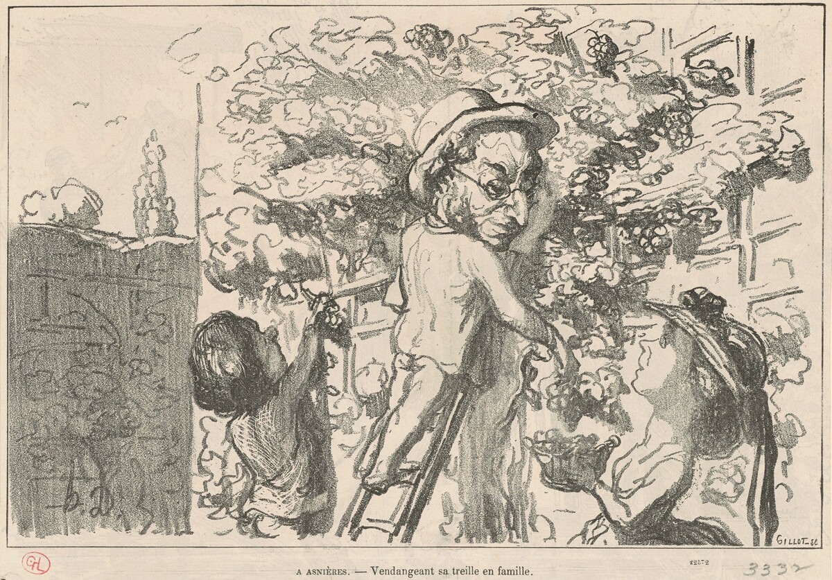 A asnières by Honoré Daumier