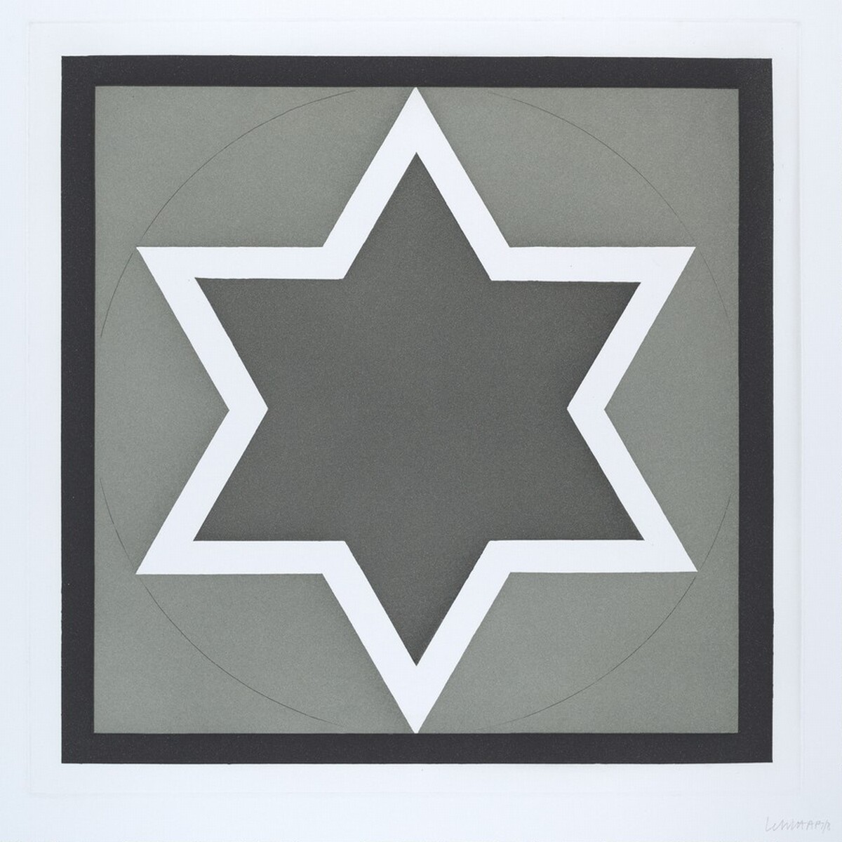 Stars-Dark Center: 6 Point by Sol LeWitt