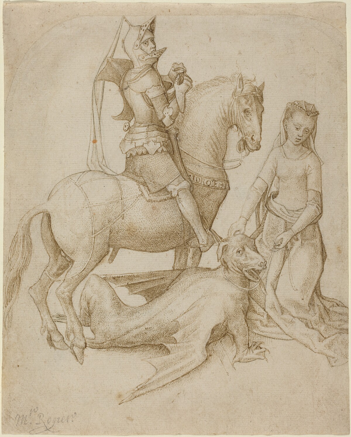 Saint George and the Dragon by Attributed to Hugo van der Goes