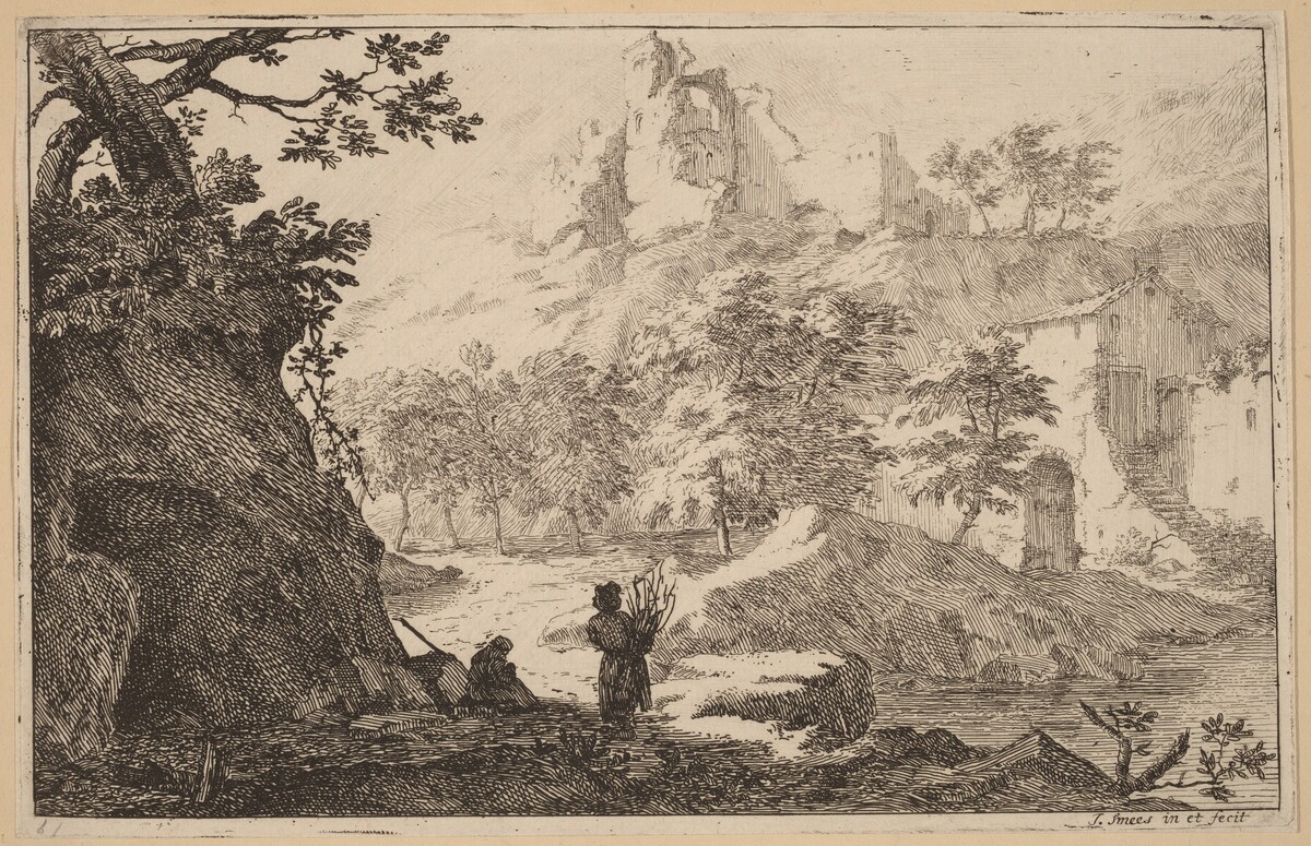 Ruins on a Hilltop by Jan Smees