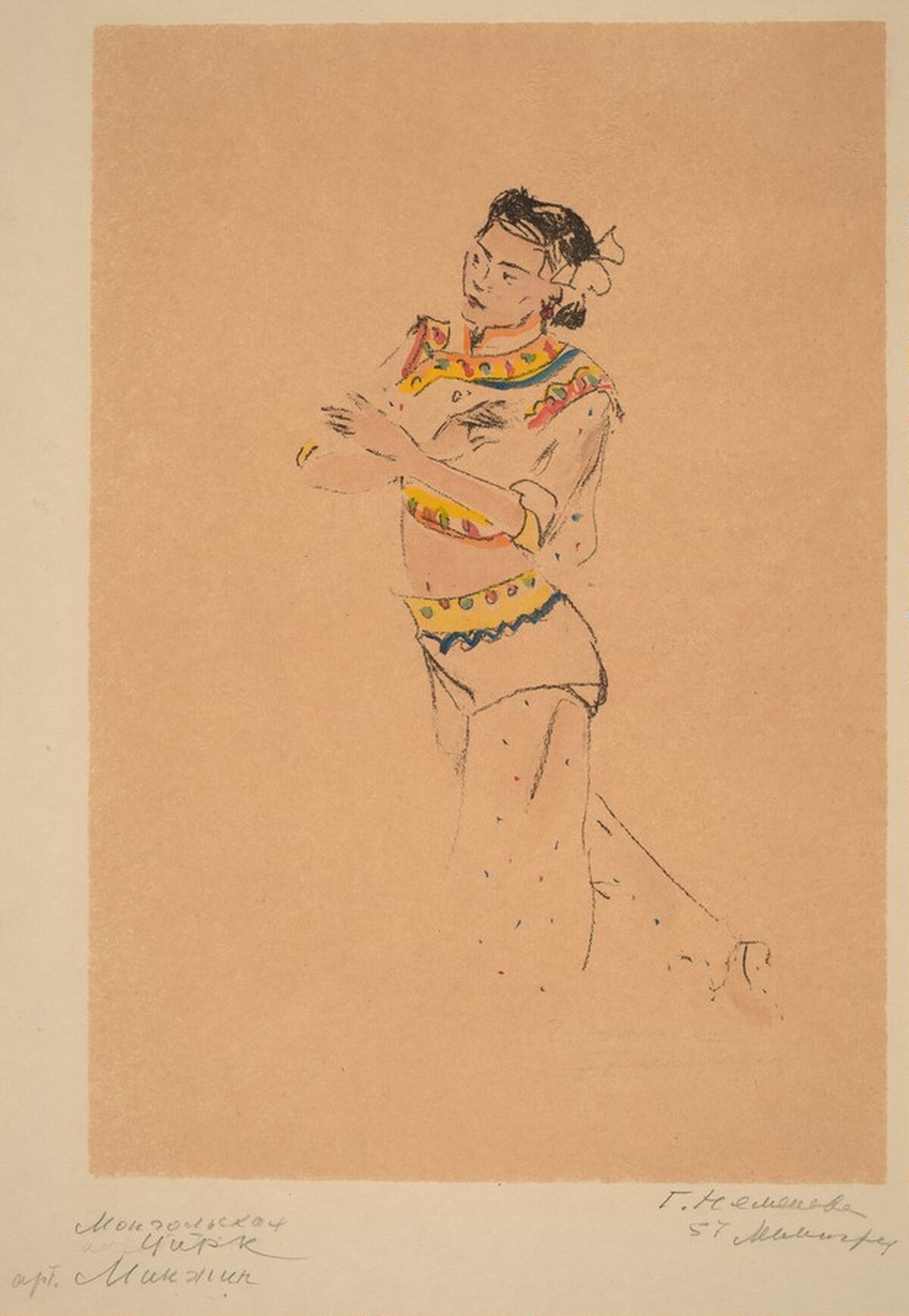 Korean Dancer by Gerda Mikhailova Nemenova