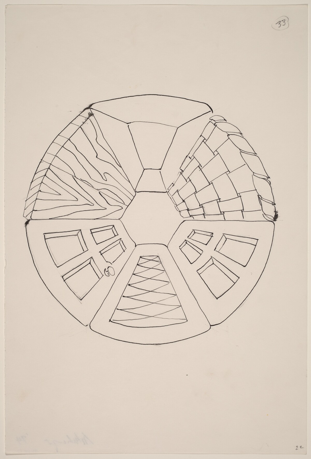 Basket, Table, Door, Window, Mirror, Rug #33 by Richard Artschwager