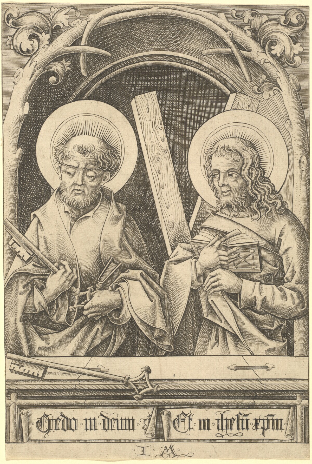 Saints Peter and Andrew by Israhel van Meckenem