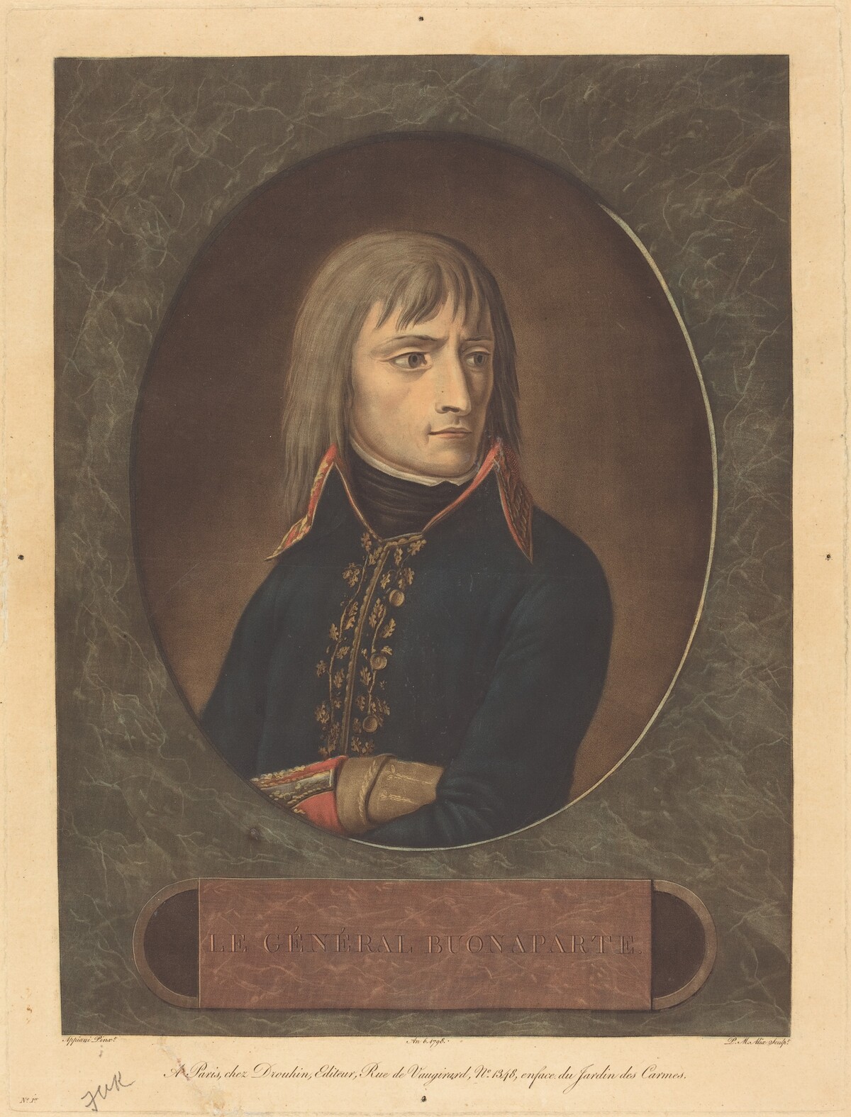 Le Général Buonaparte (Napoleon as General of the Italian Army) by Pierre-Michel Alix, Andrea Appiani