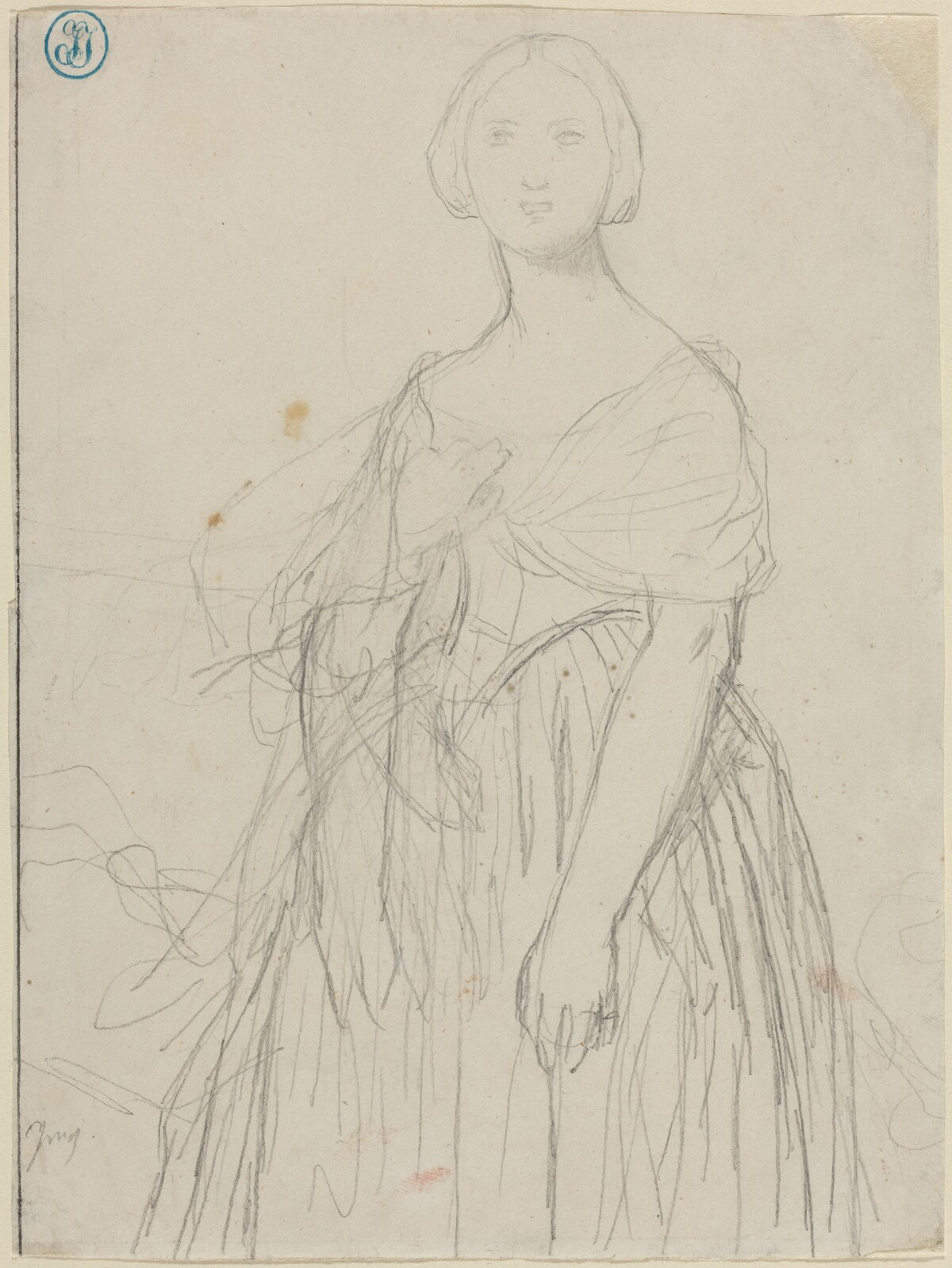 Sketch for Madame Moitessier by Jean-Auguste-Dominique Ingres