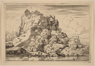 River at the Foot of a High Rock