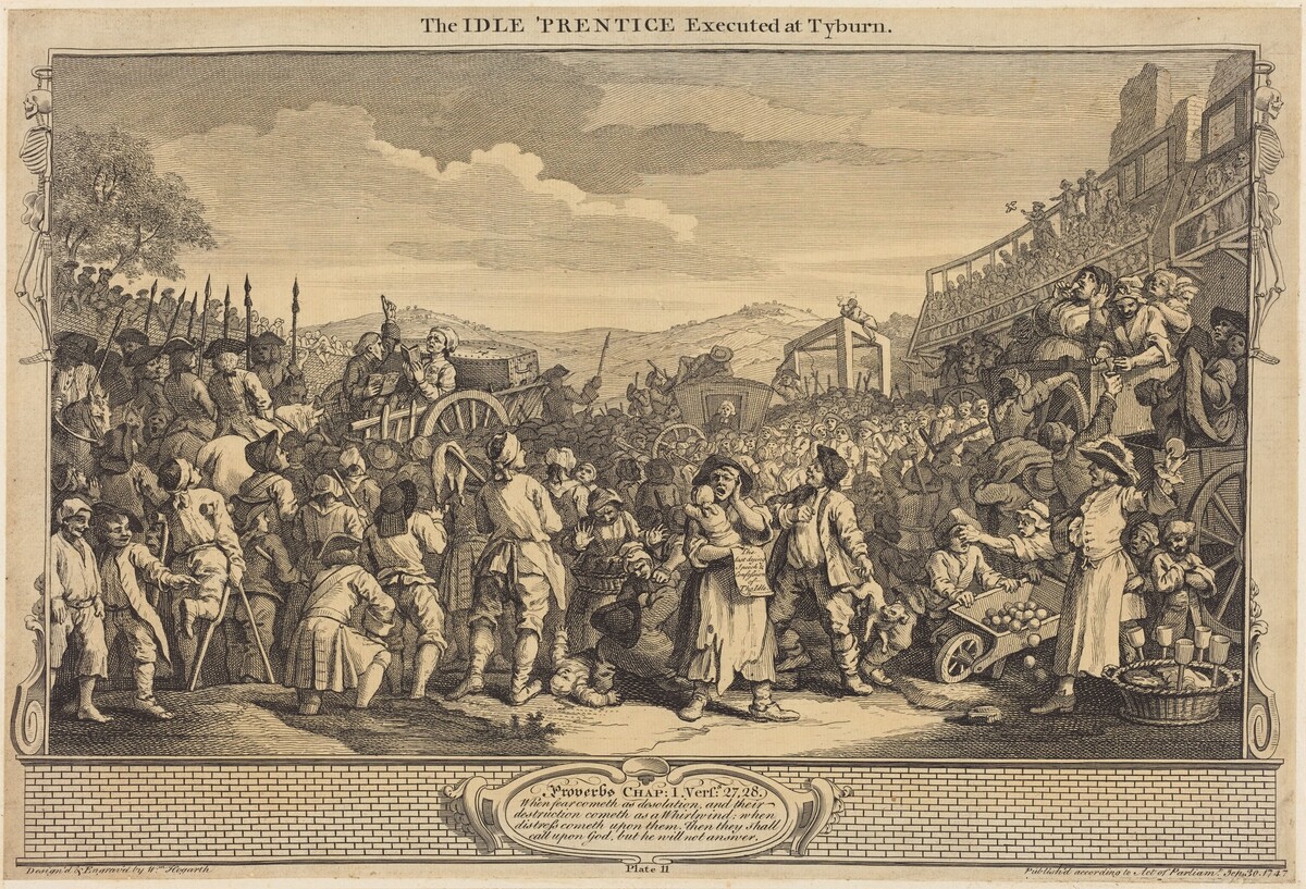 The Idle 'Prentice Executed at Tyburn by William Hogarth