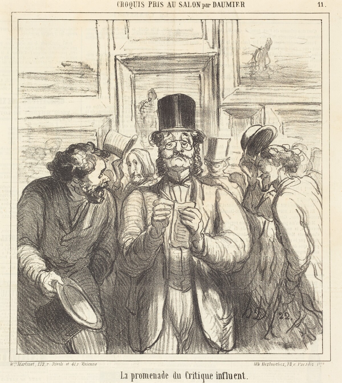 La promenade du Critique influent by Honoré Daumier