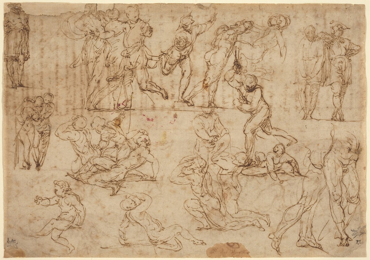 Figure Studies [recto] by Perino del Vaga