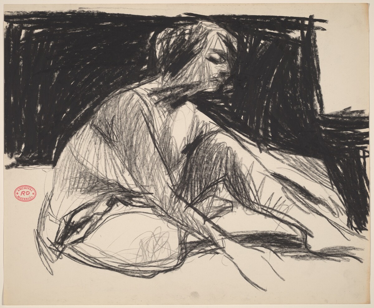 Untitled [seated woman leaning forward] by Richard Diebenkorn