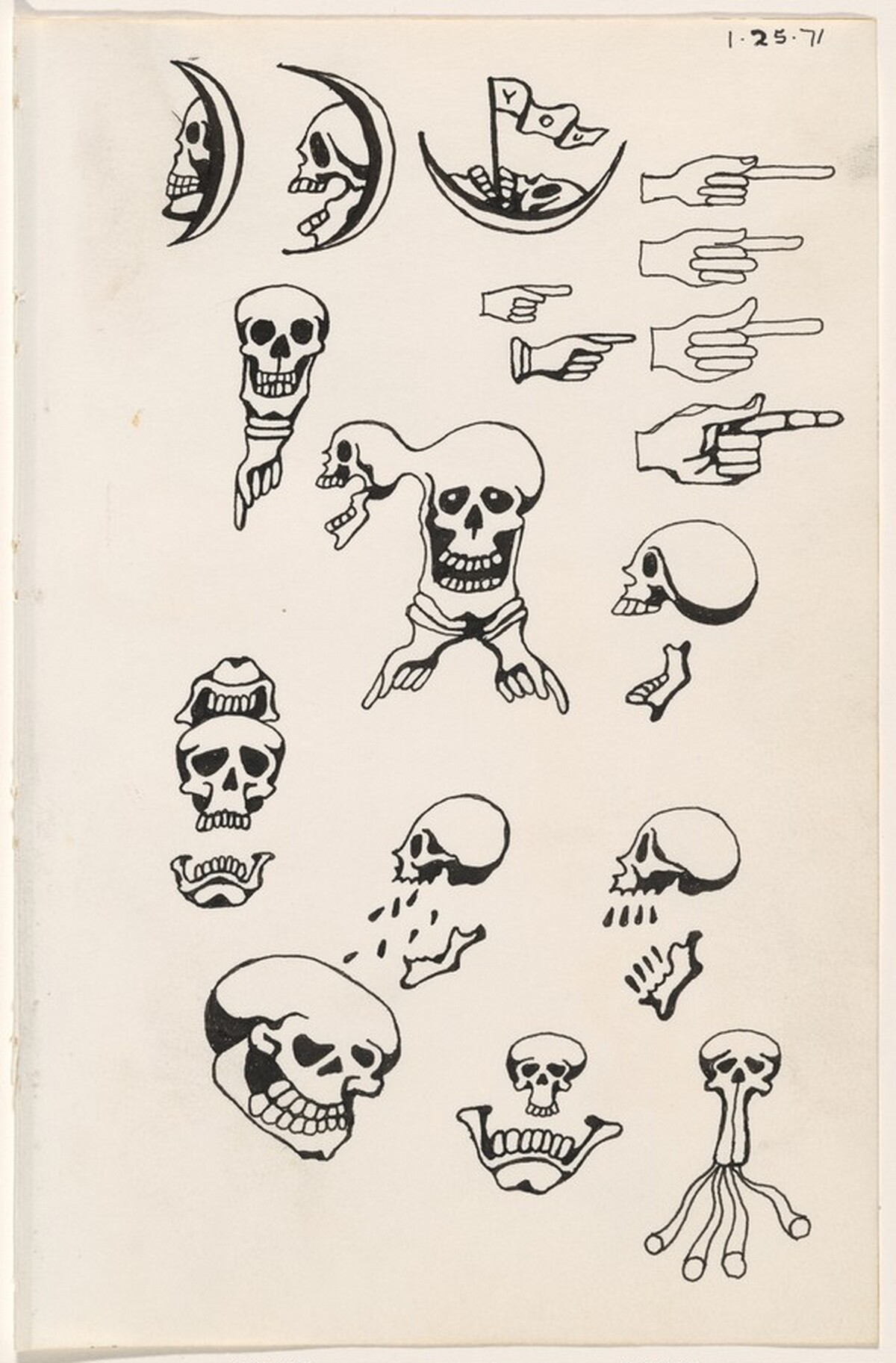 Untitled 1-25-71 [study for "tattoo" book] by James McCracken Jr.